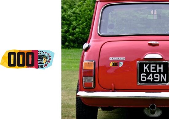 Uzlīme ar braucēja numuru